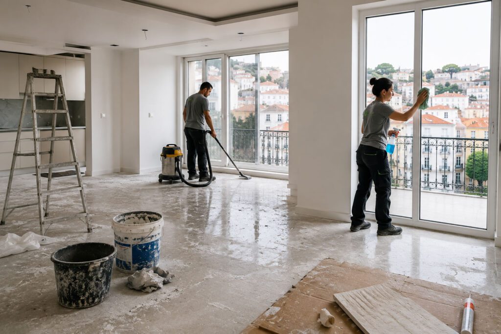 limpeza pós-obra em Lisboa após remodelação
